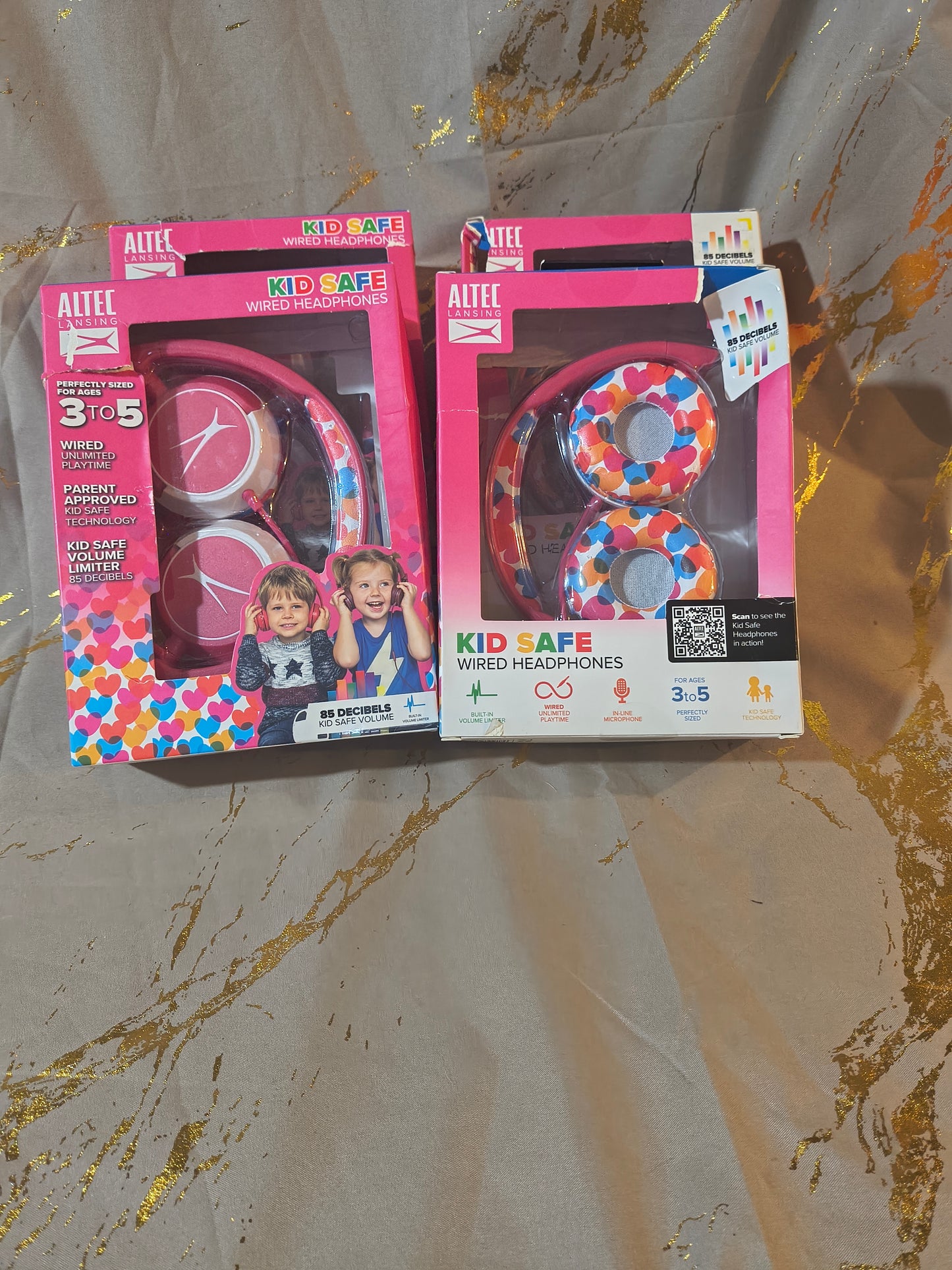 Kids safe wired head phones