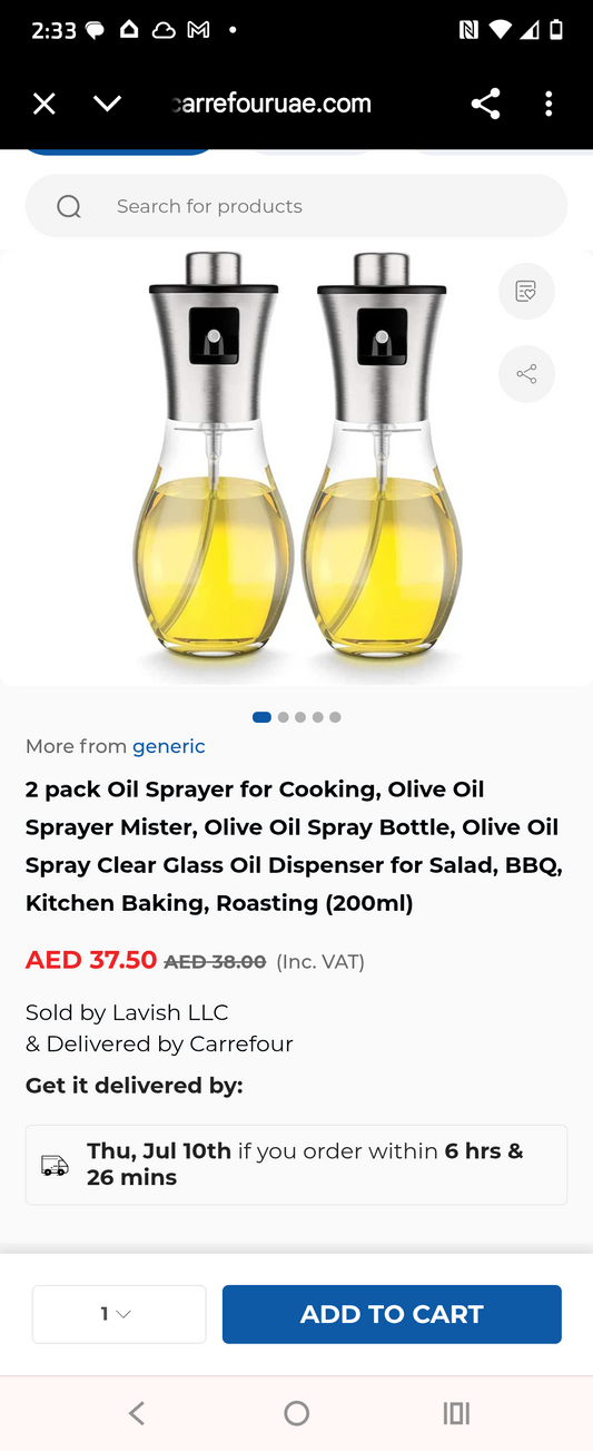 Oil Sprayers 2 Pack